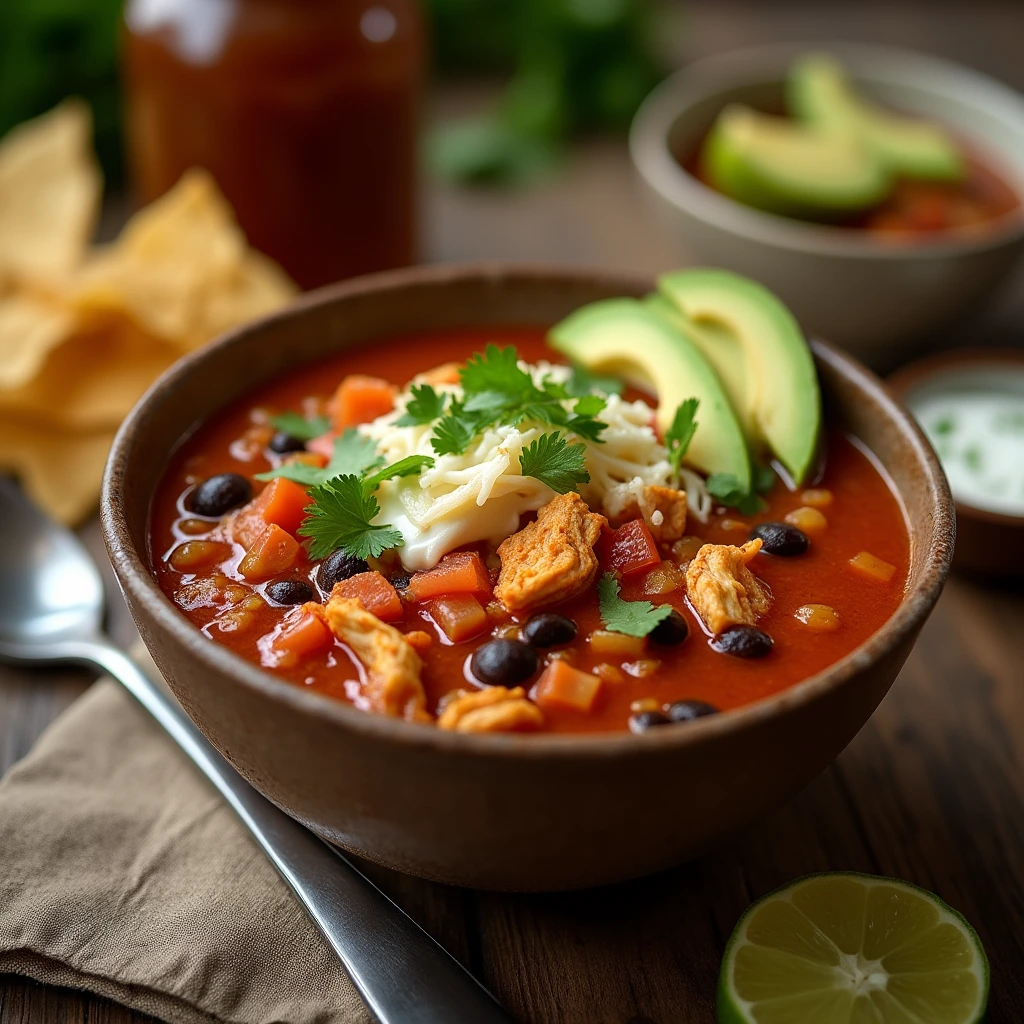 Chili Chicken Tortilla Soup